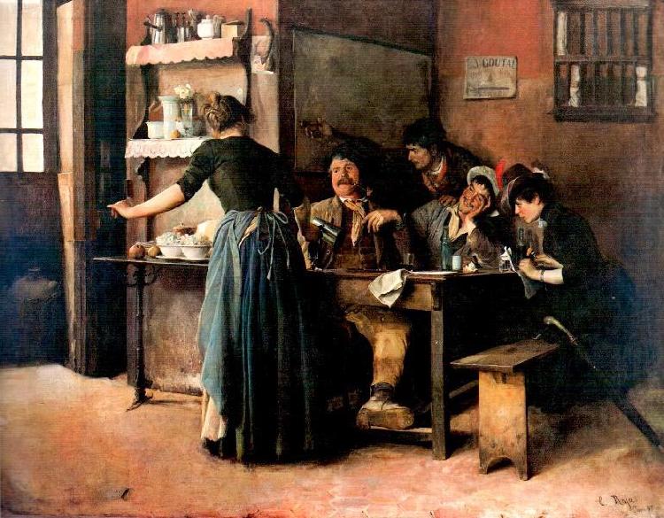 Cristobal Rojas La taberna china oil painting image